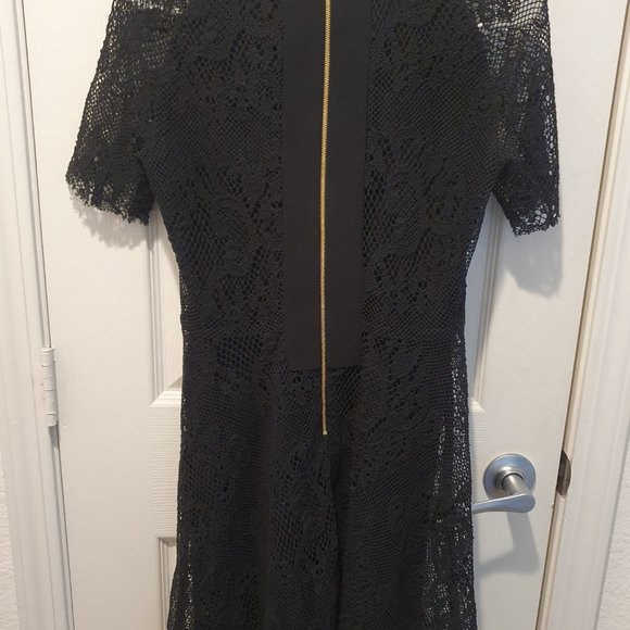 Sandro Black Lace Dress size 1 (US 4) - Picture 2 of 12